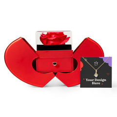 Alluring Beauty Necklace with Red Heart Rose Box