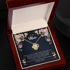 Mom Forever Grateful - Love Knot Necklace