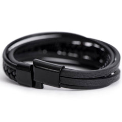 Grandson Hold Tightly - Cross Leather Bracelet