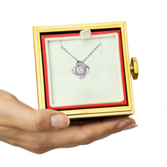Love Knot with Rotating Rose Gift Box