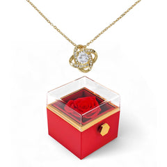 Love Knot with Rotating Rose Gift Box