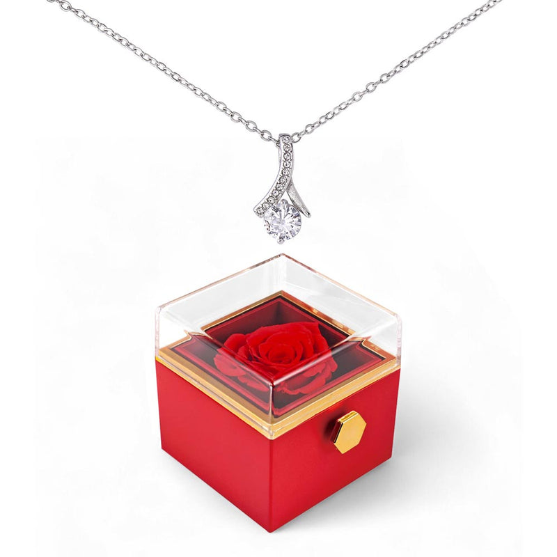 Alluring Beauty with Rotating Rose Gift Box